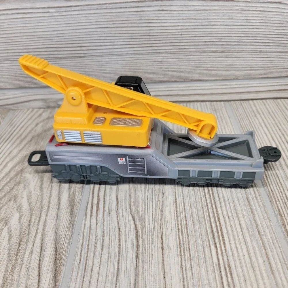 Caterpillar Toy Train Set Kids Yellow Black‎ Construction Crane Engine Track Lot